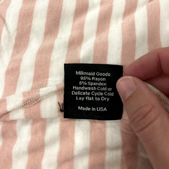 Milkmaid goods pink striped swaddle - Picture 2 of 2